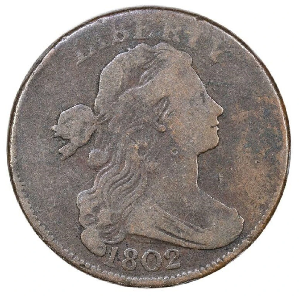Fine-12 Details 1802 1/000 Cent
