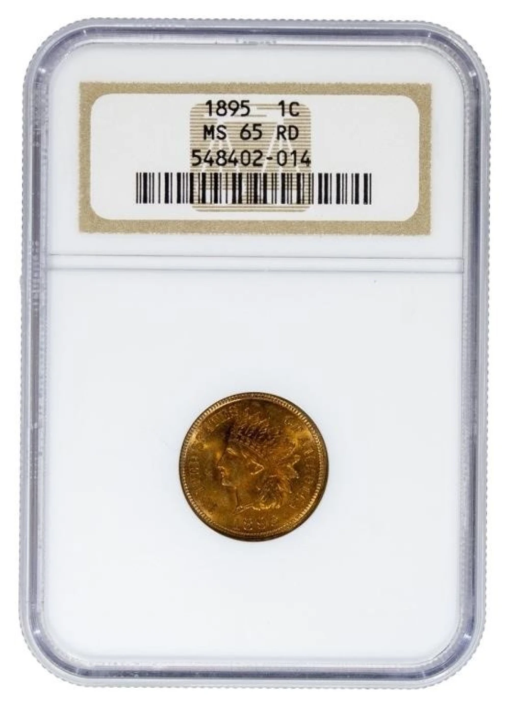 NGC MS-65 RD 1895 Cent