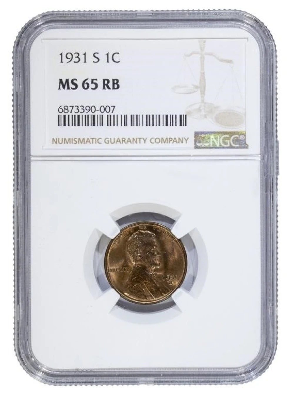 NGC MS-65 RB 1931-S Cent