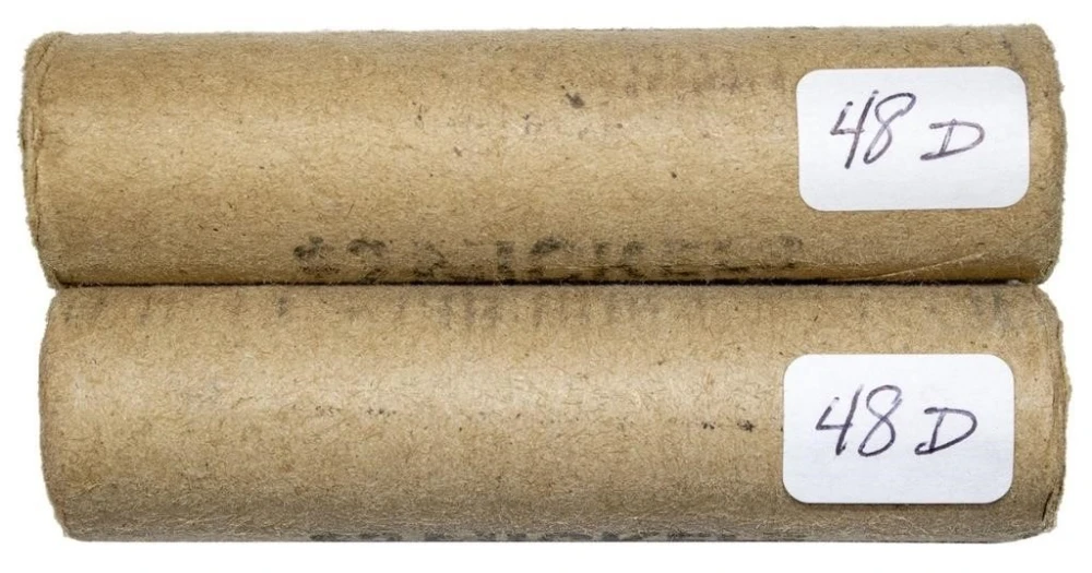 Pair of Original 1948-D Jefferson Nickel Rolls