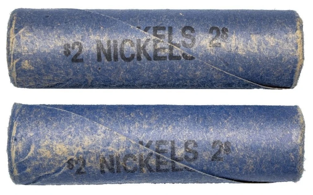 Pair of Original 1954 Jefferson Nickel Rolls