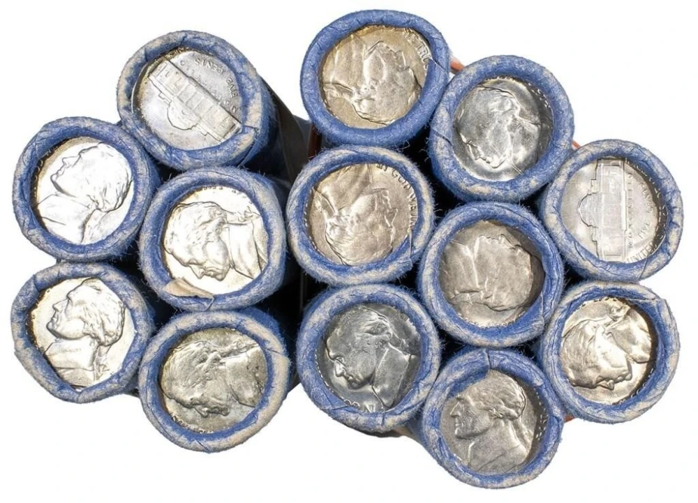 Group of 1954-D & 1954-S BU Jefferson Rolls