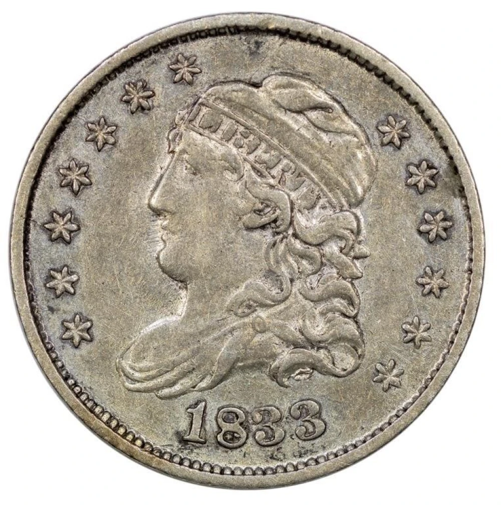EF-45 1833 Half Dime