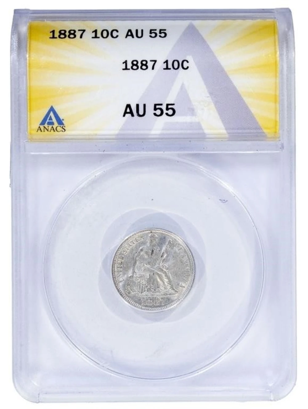 ANACS AU-55 1887 Dime