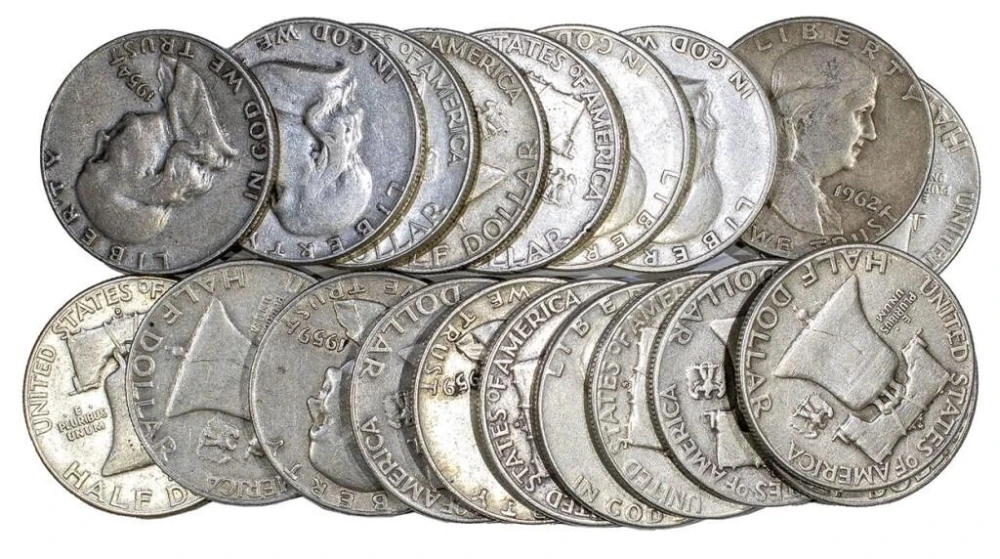 Average Circulated Franklin Half Dollar Roll