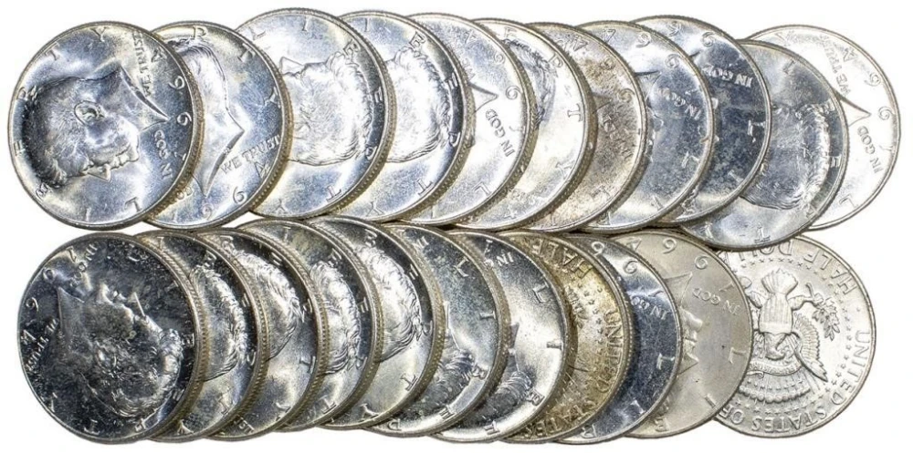22 pcs BU 1964 Kennedy Half Dollars