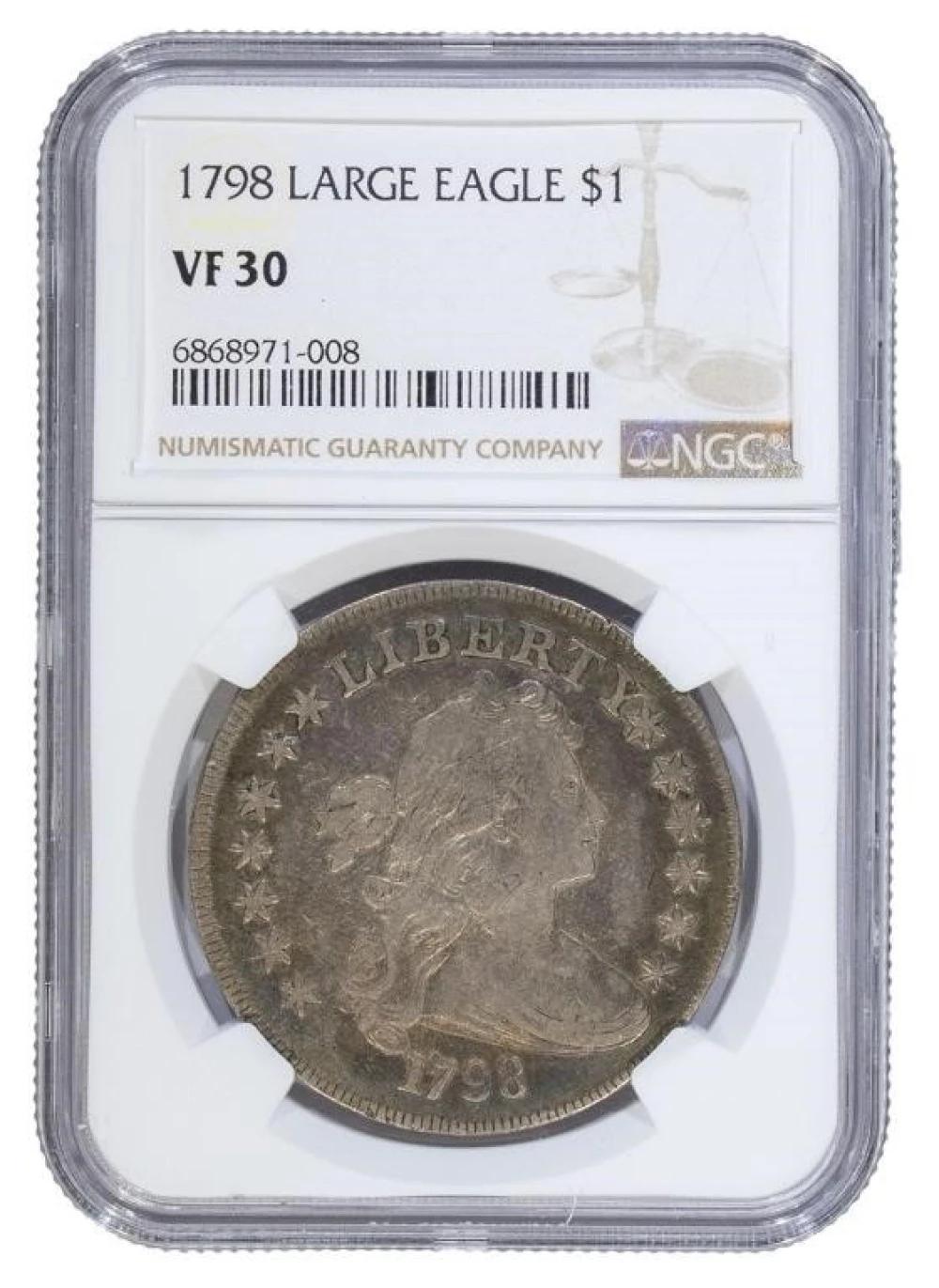 NGC VF-30 1798 Large Eagle $1