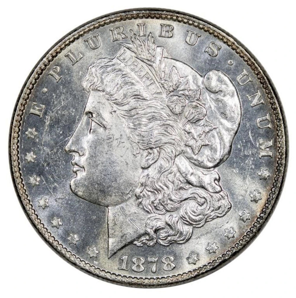 BU-60+1878 7 Tailfeathers Morgan Dollar