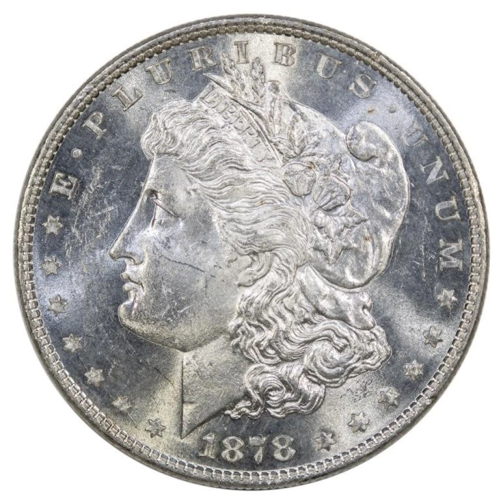 MS-63 1878 8 Tailfeathers Morgan $1