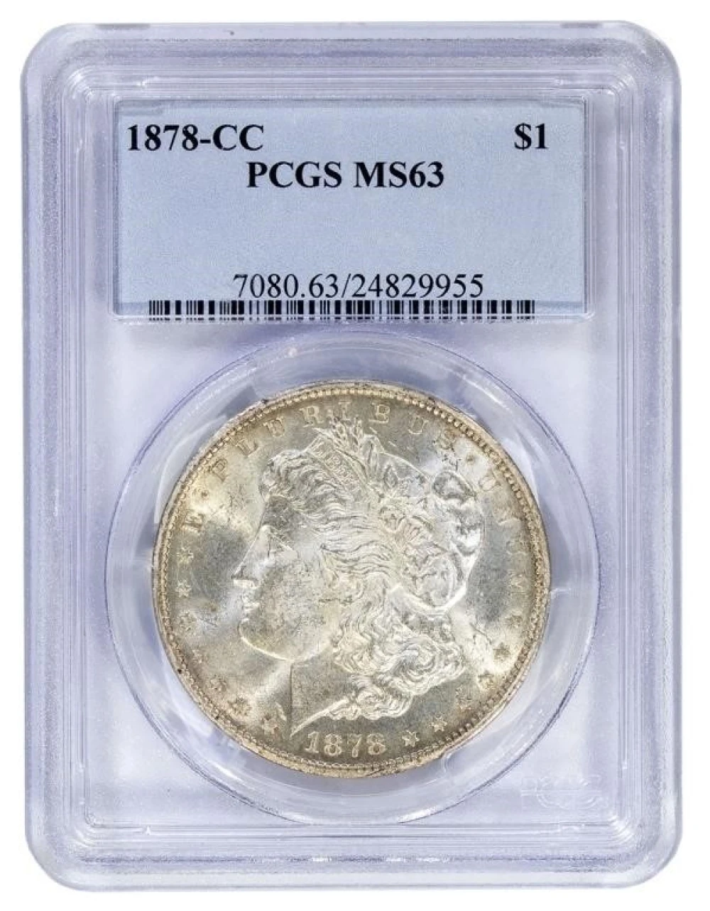 PCGS MS-63 1878-CC Morgan $1