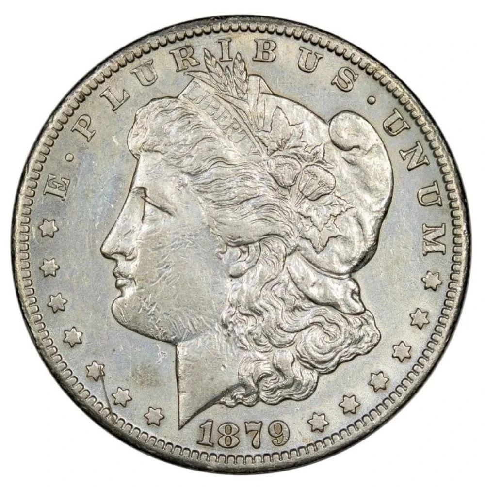AU Details 1879-CC Morgan Dollar