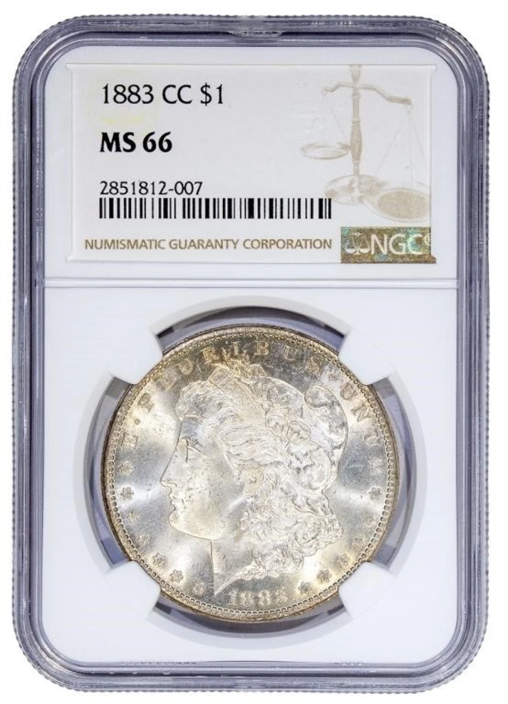 NGC MS-66 1883-CC Morgan $1
