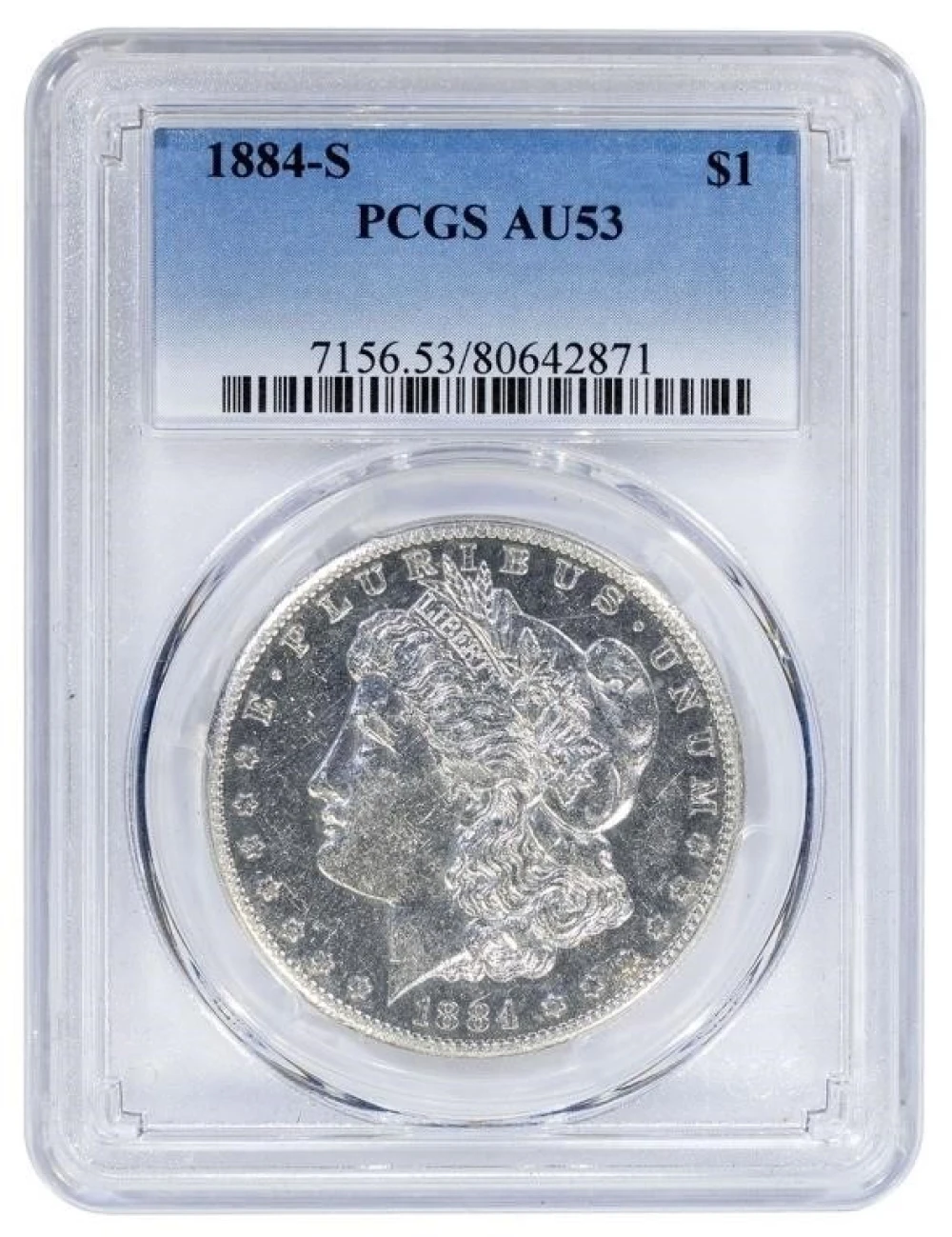 PCGS AU-53 1884-S Morgan $1