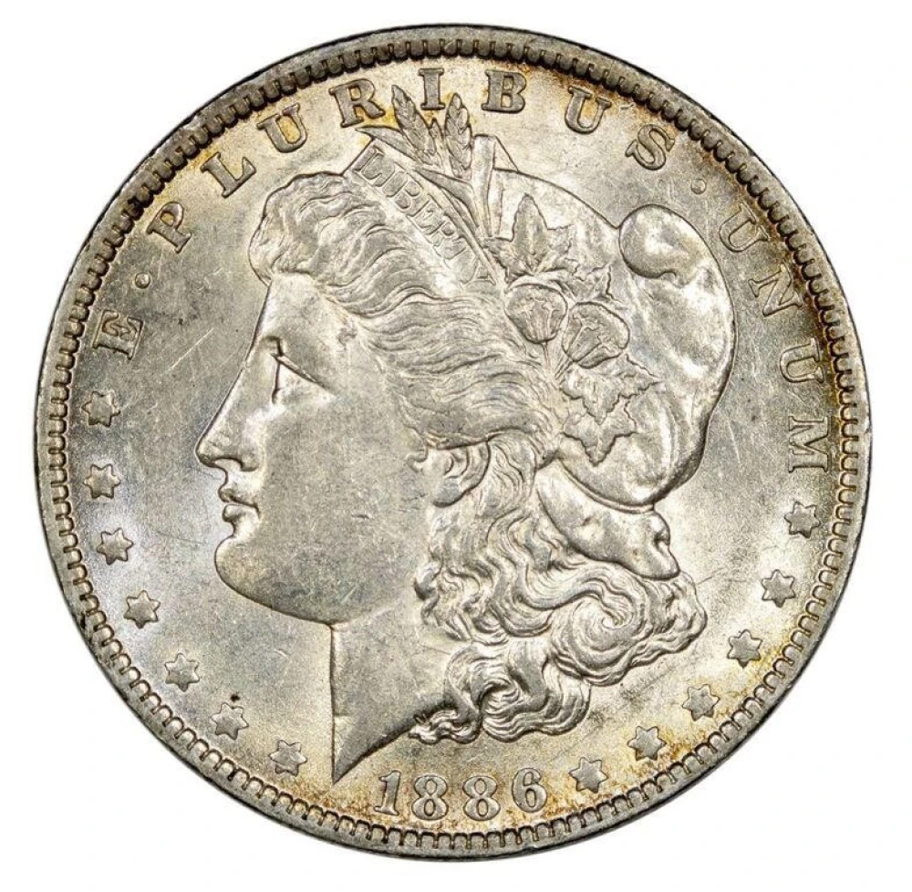 Choice AU-55 1886-O Morgan $1