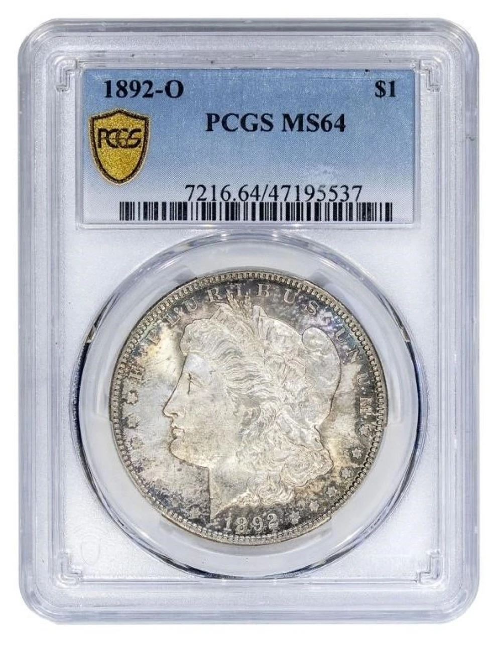 PCGS MS-64 Toned 1892-O Morgan Dollar