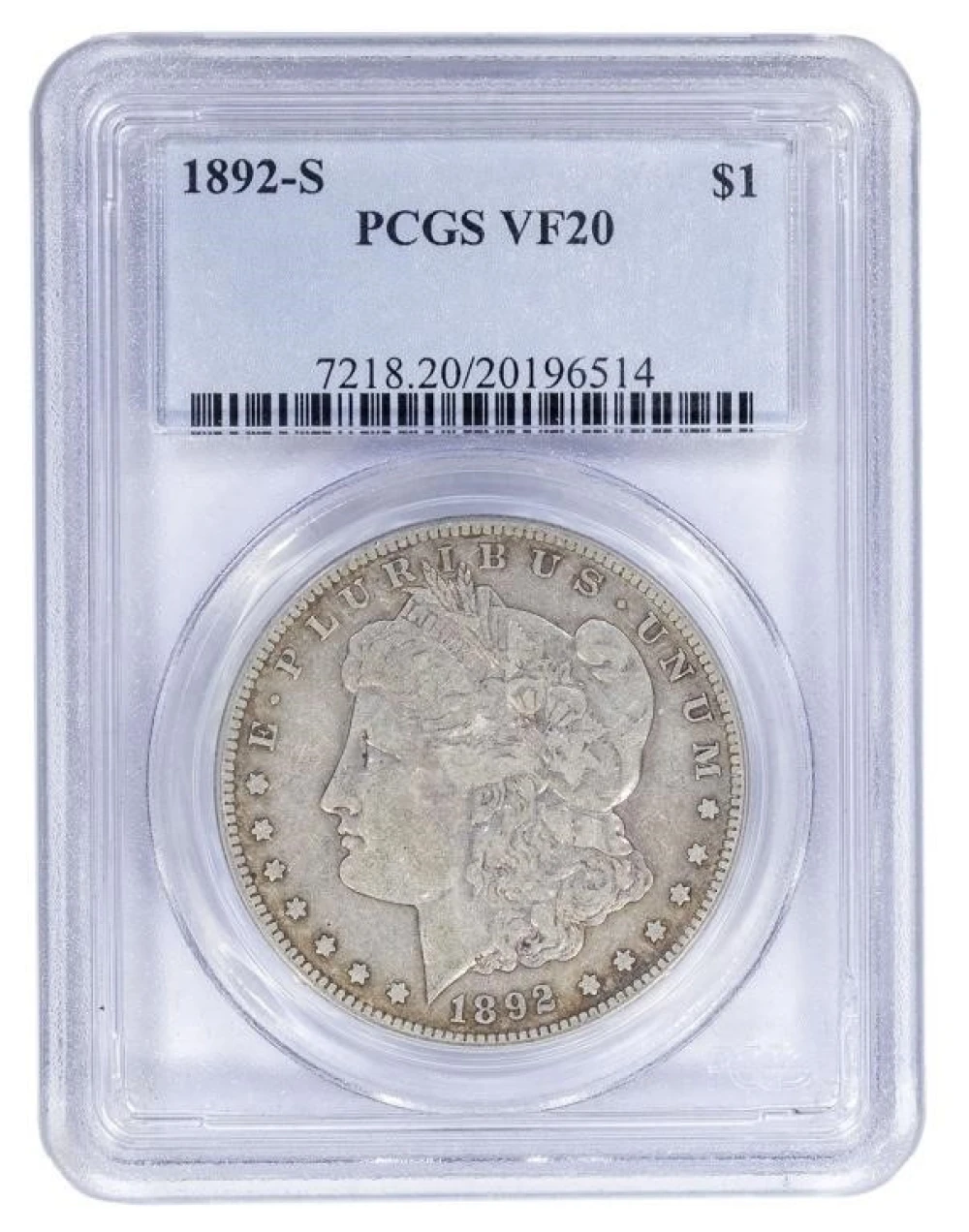 PCGS VF-20 1892-S Morgan $1