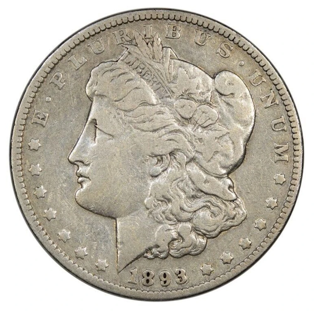 Fine-12 1893 Morgan $1