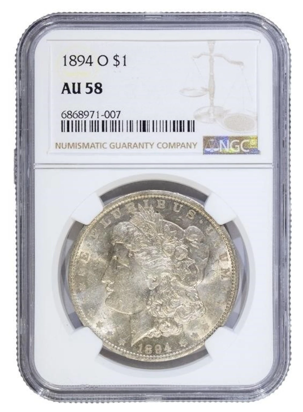 NGC AU-58 1894-O Morgan Dollar