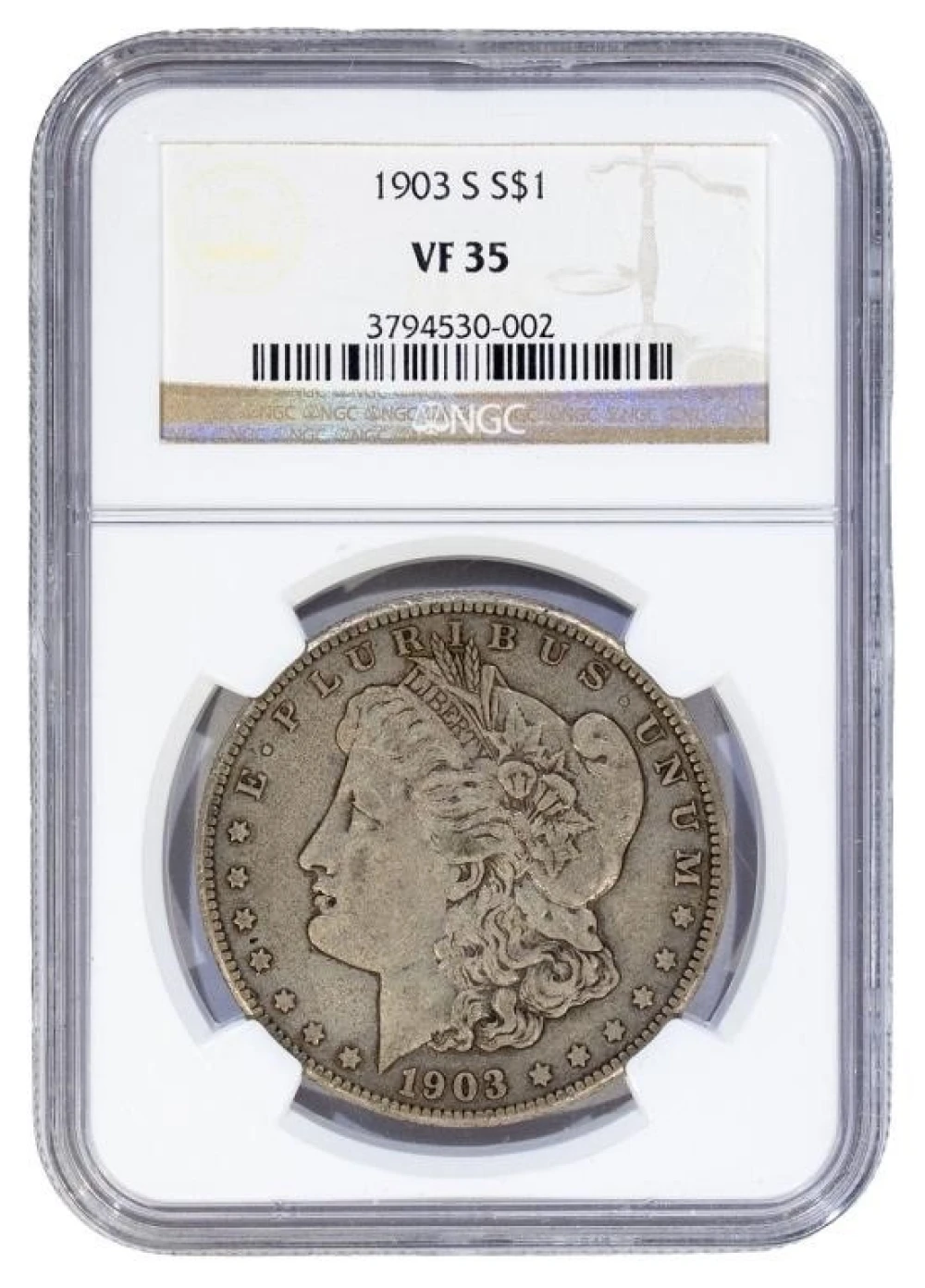 NGC VF-35 1903-S Morgan $1