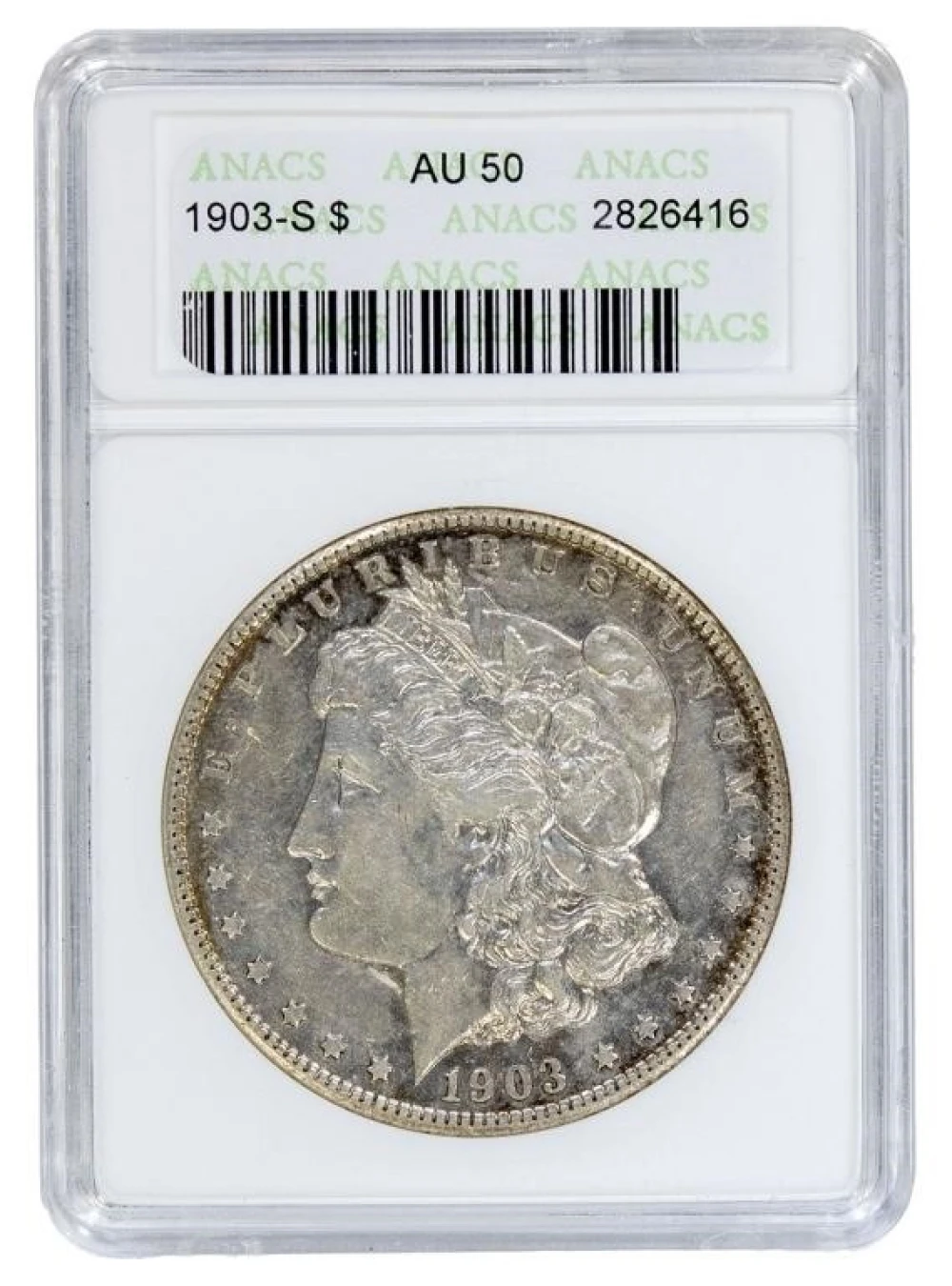 ANACS AU-50 1903-S Morgan Dollar