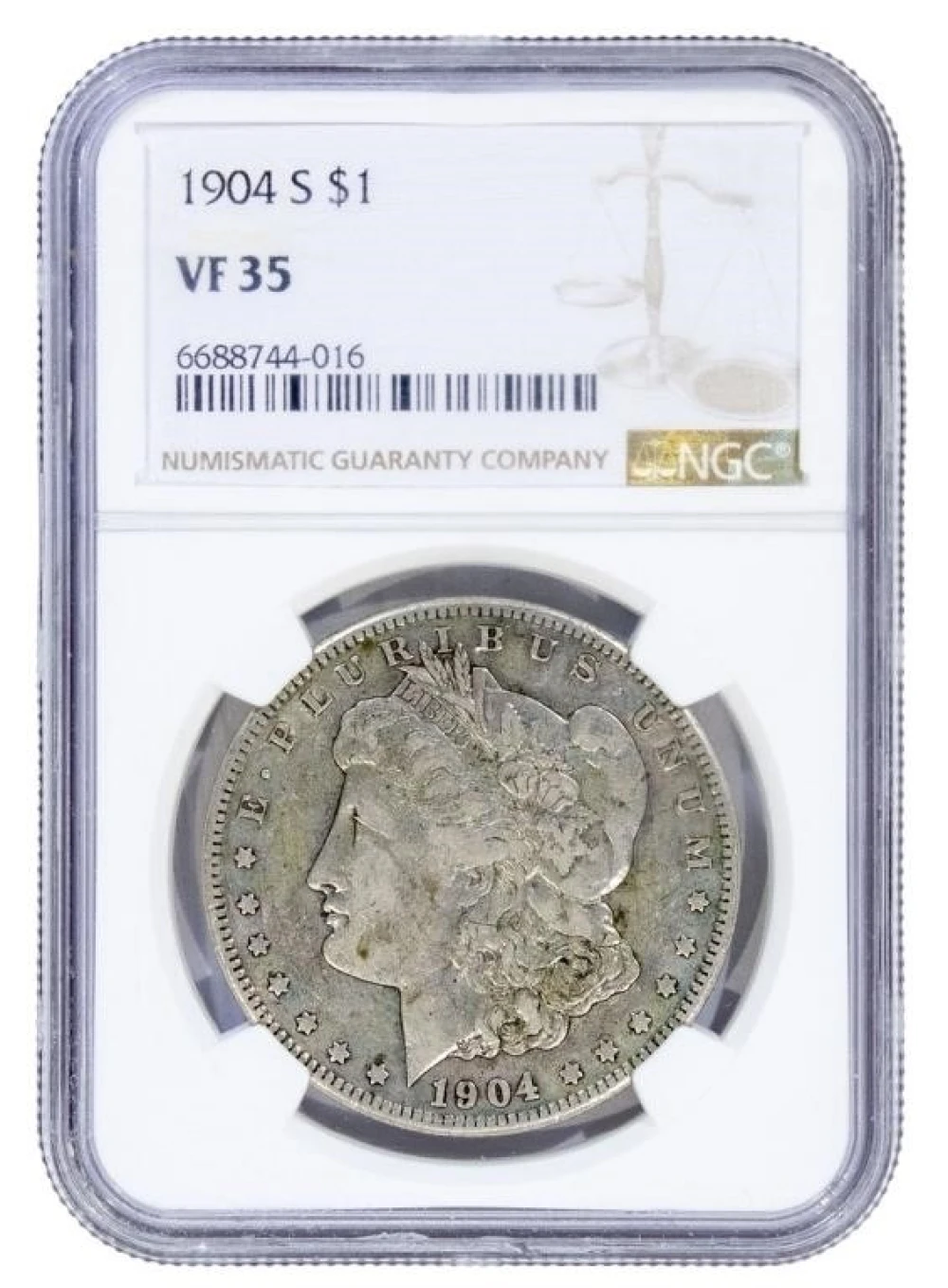 NGC VF-35 1904-S Morgan Dollar