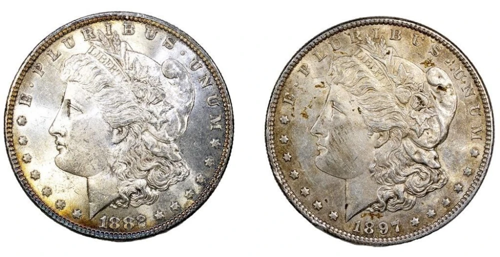 Mint State Morgan Dollar Pair
