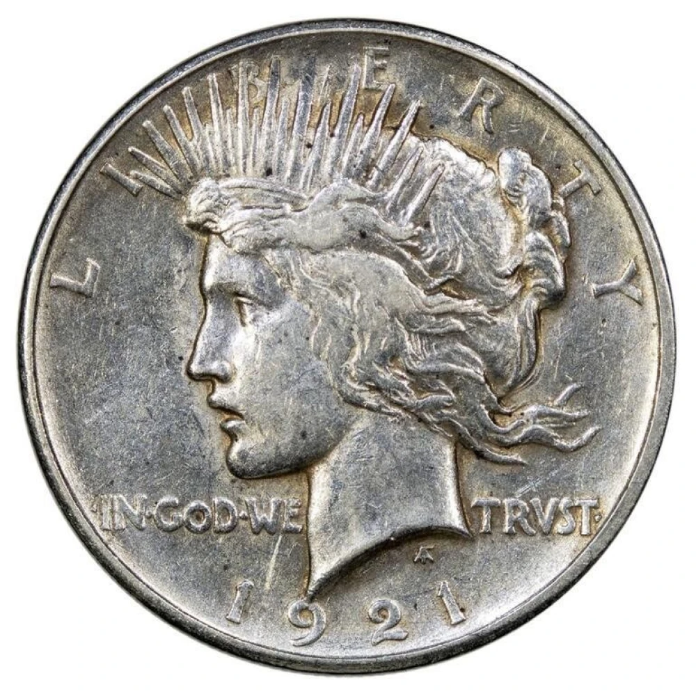 AU-50 1921 Peace $1