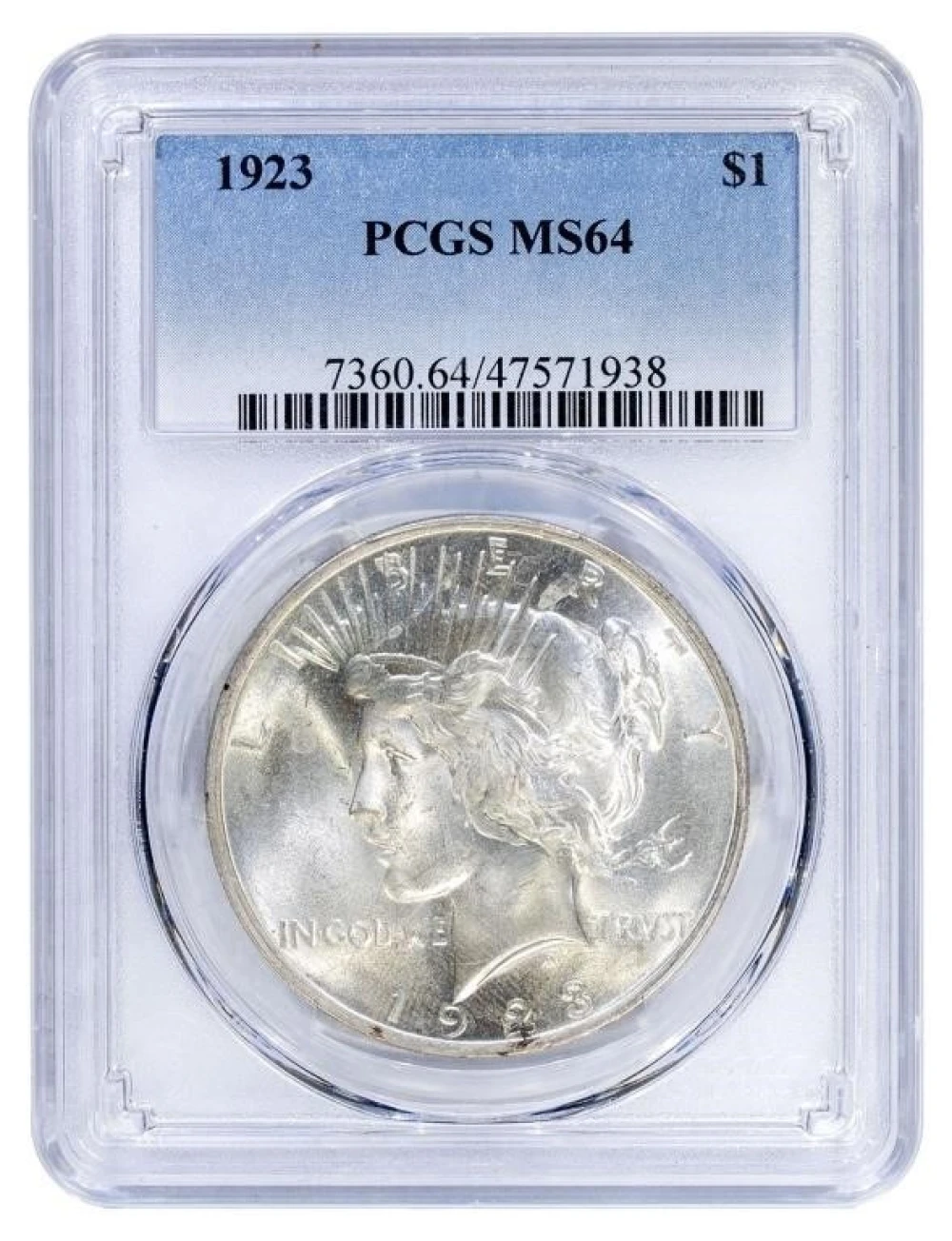 PCGS MS-64 1923 Peace $1