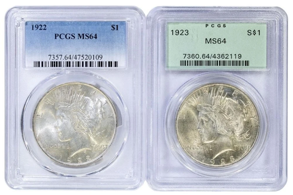 PCGS Certified Peace Dollar Duo
