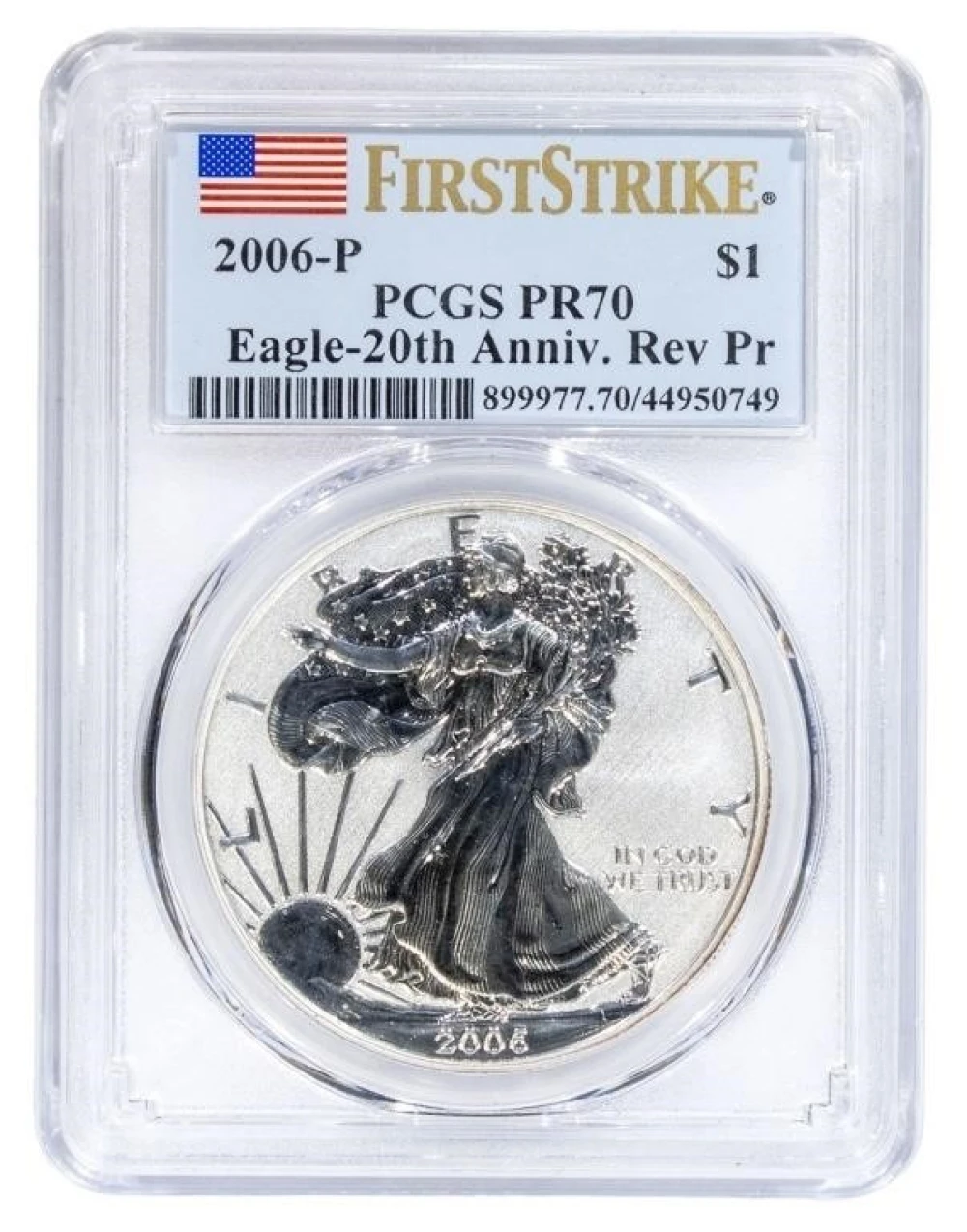 PCGS Proof-70 2006 Reverse Proof Silver Eagle