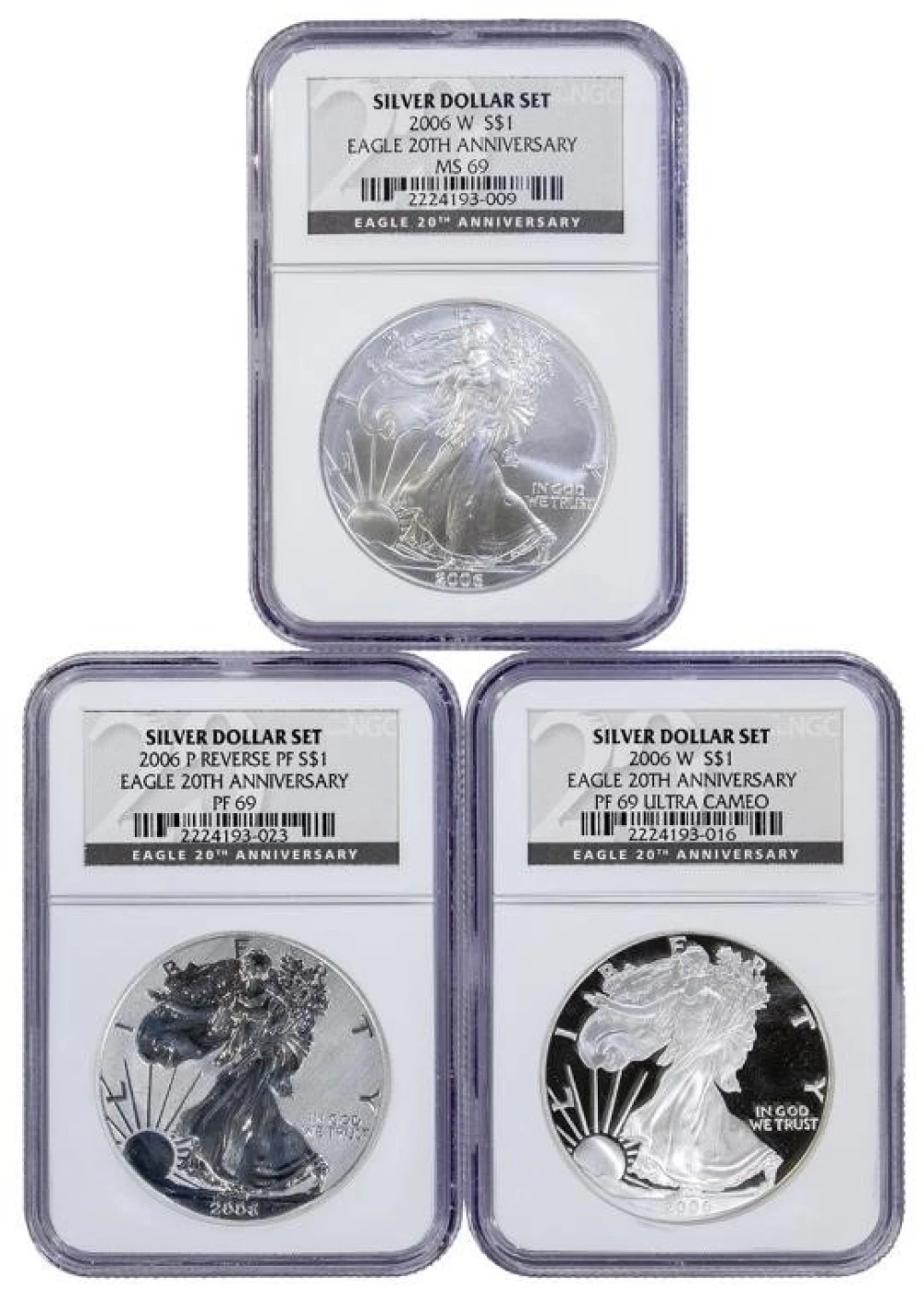 A 2nd NGC MS/PF-69 2006 Ann. Silver Eagle Set