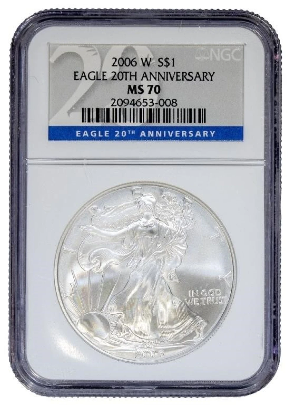 A 3rd NGC MS-70 06-W Silver Eagle From the 06 Set