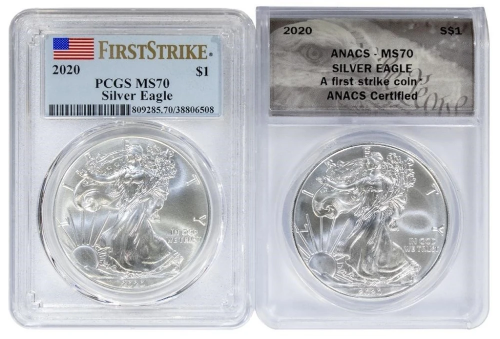 Two Different MS-69 2020 Silver Eagles