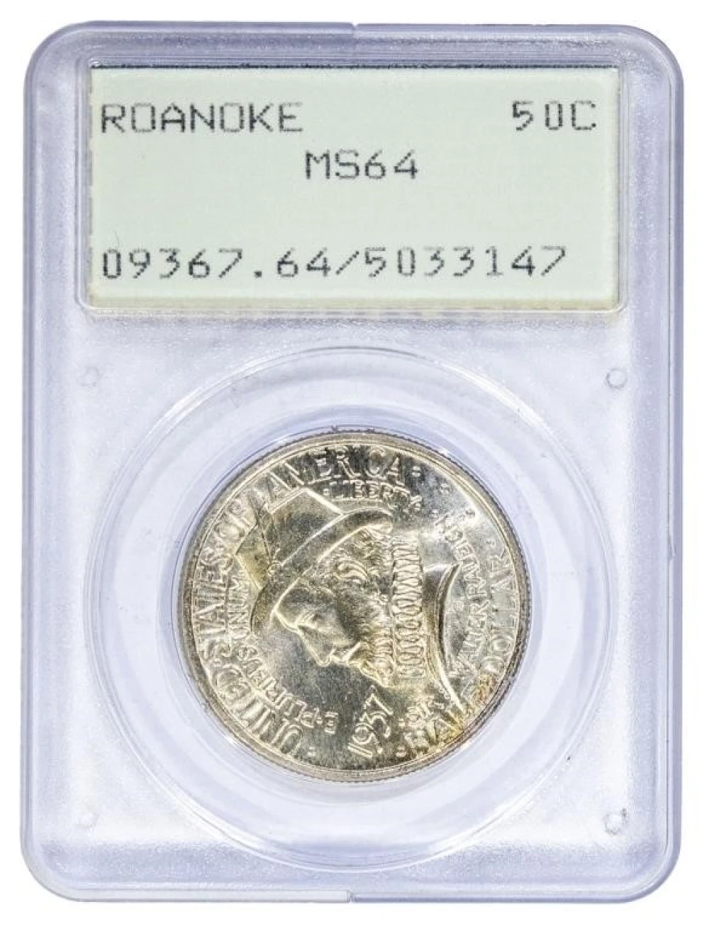 PCGS MS-64 Roanoke Half Dollar