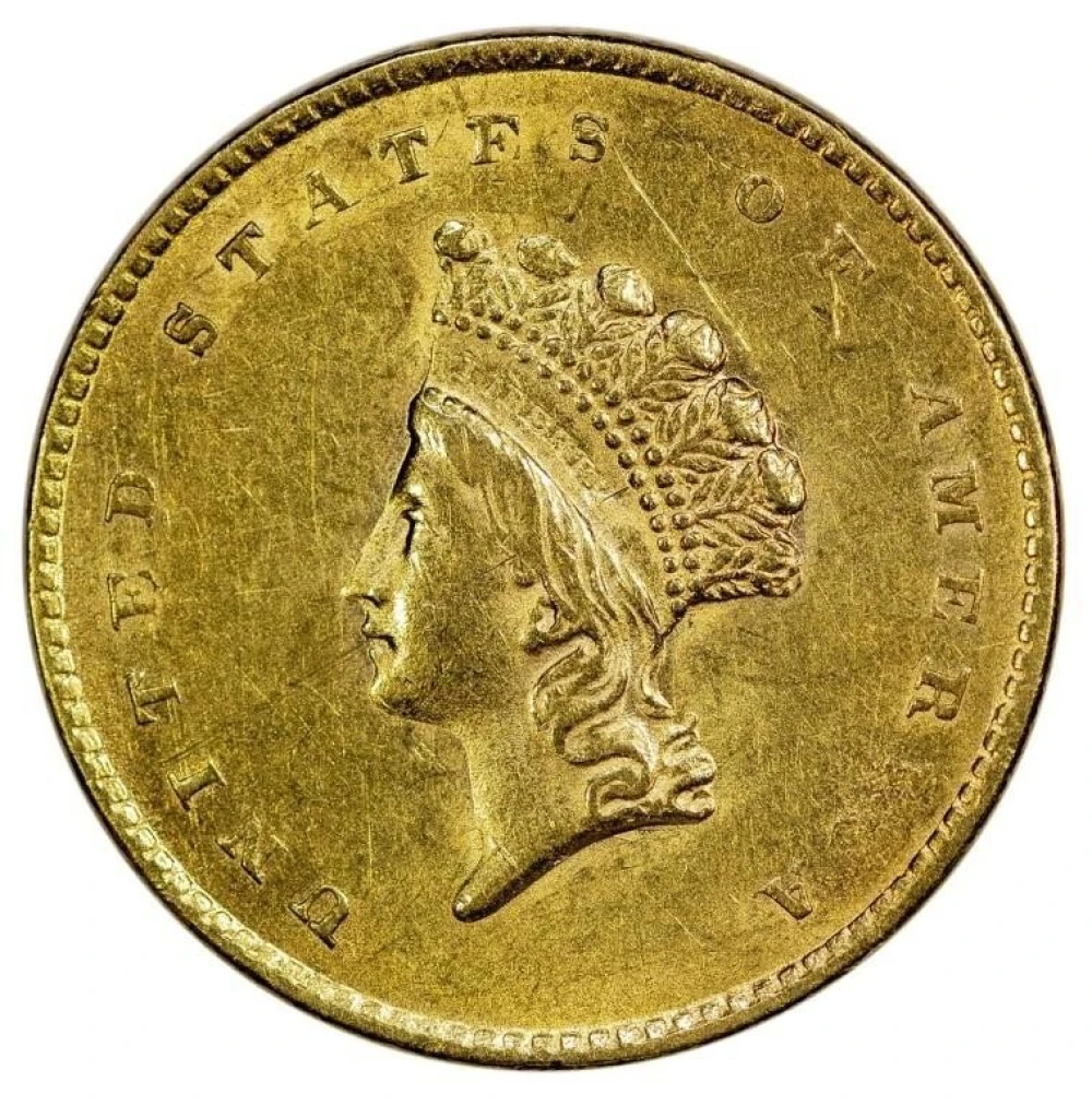 UNC Details 1855 Type II Gold $1
