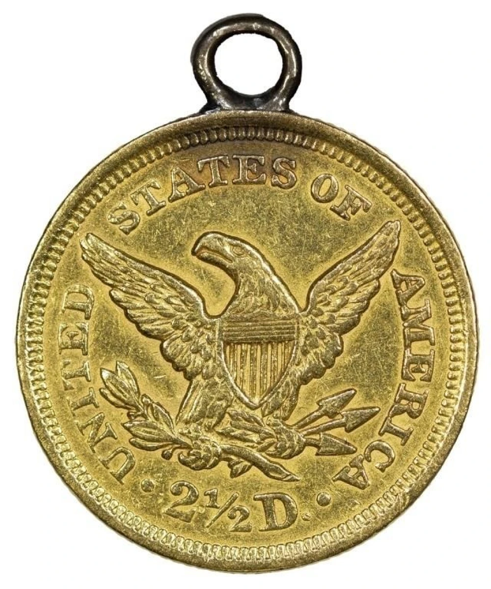 EF Details 1852 Gold $2.50