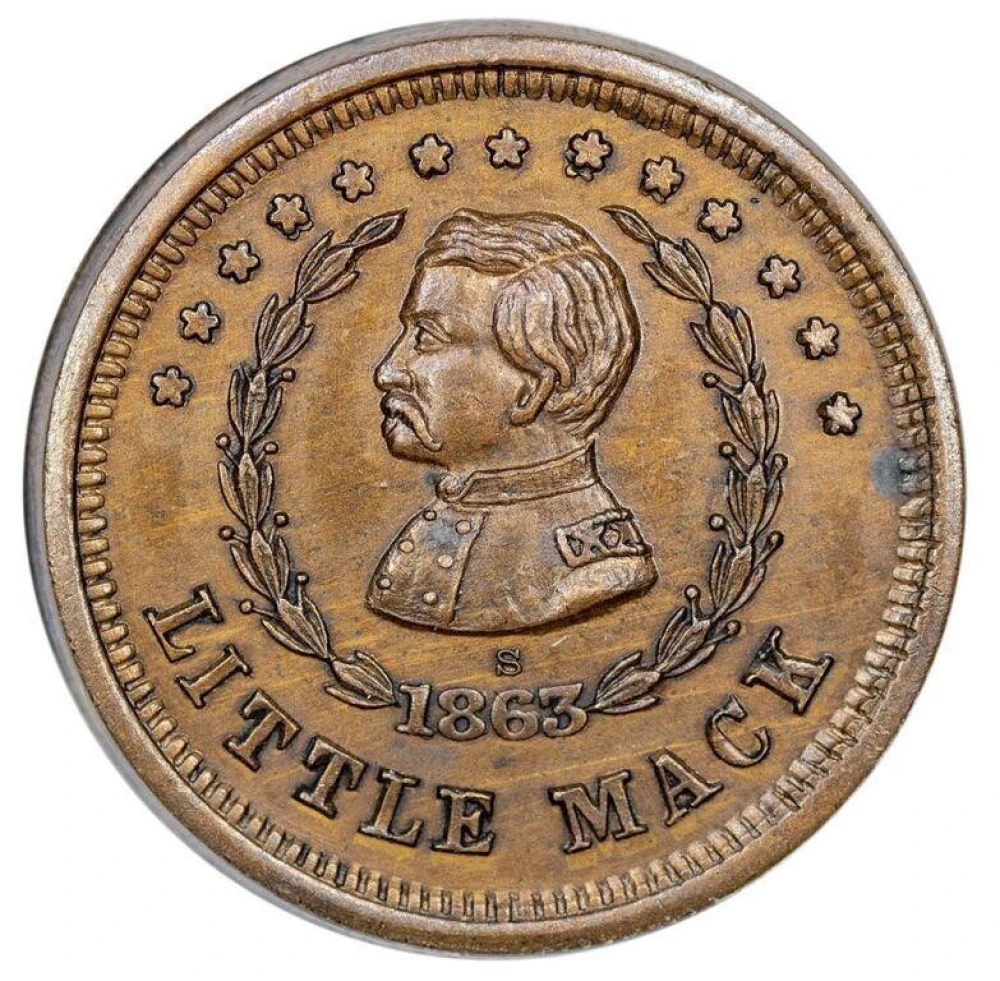 Civil War Token. AU Undated McClellan Cent
