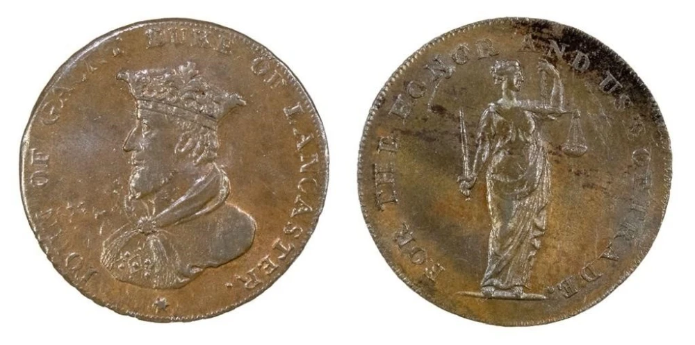 Conder Token. Pair of 1794 Halfpennies