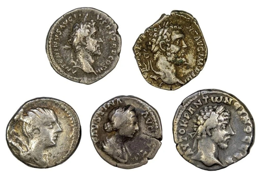 Ancient Silver Denarii Quintet