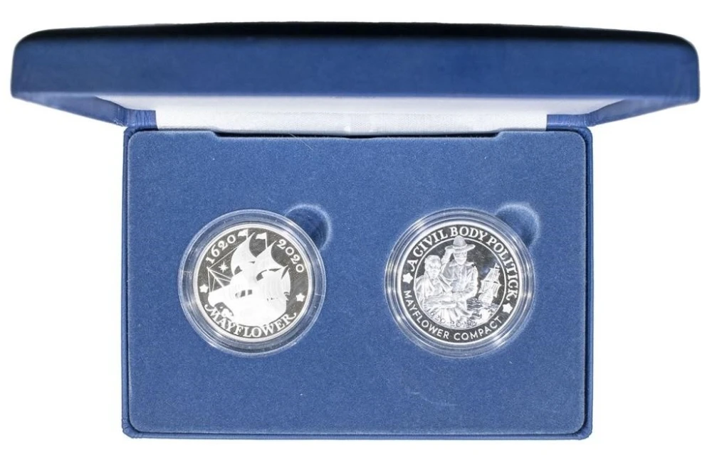 British/USA Mayflower Coin & Medal Set