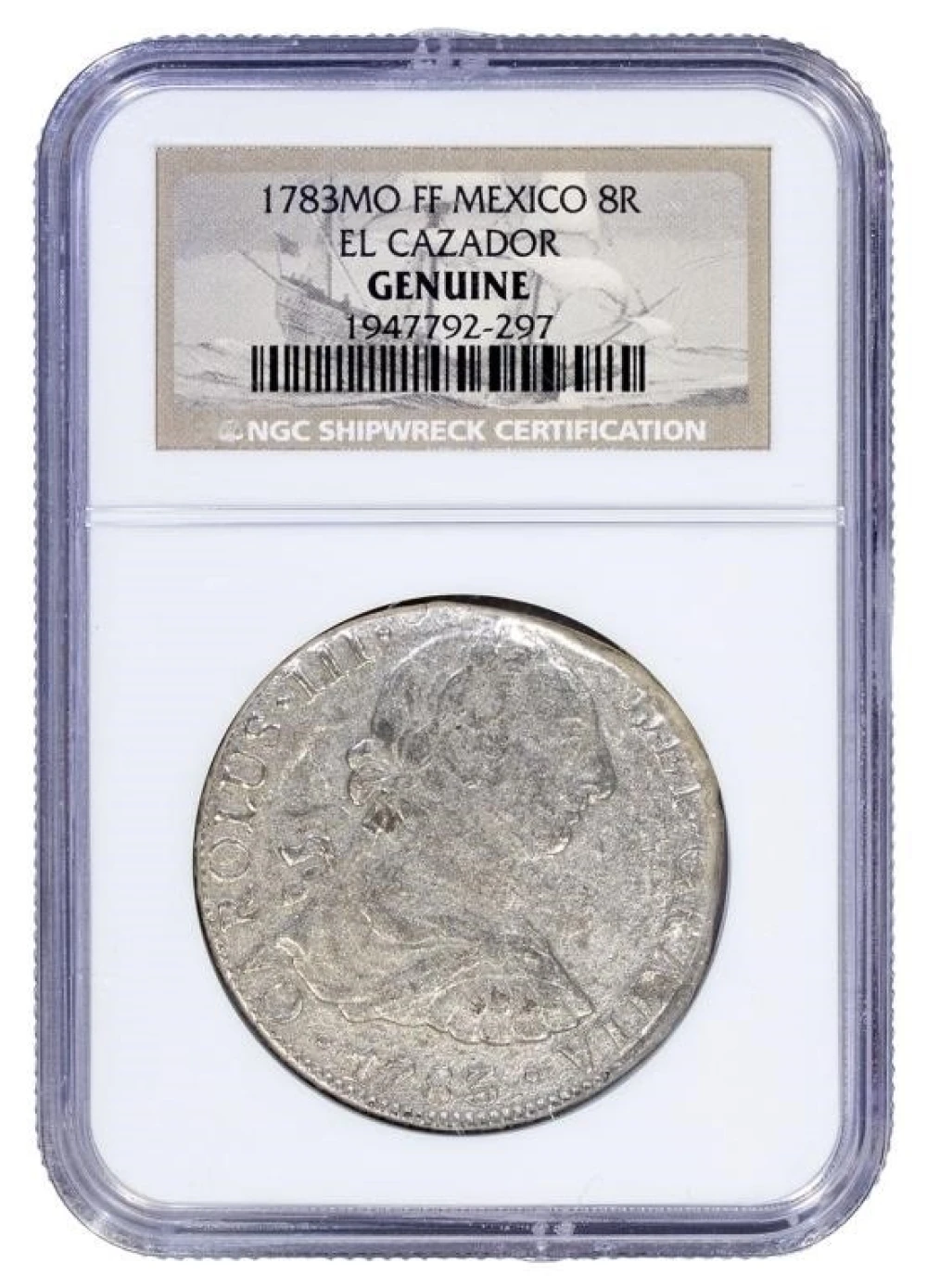 Mexico. NGC Genuine 1783 El Cazador 8 Reales
