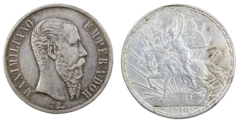 Mexico. Pair of Popular Silver Crown Issues