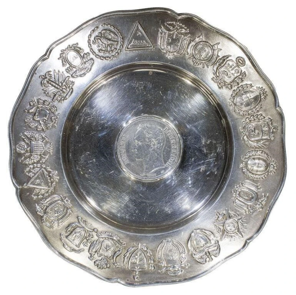 Venezuela. Neat Silver Coin Dish