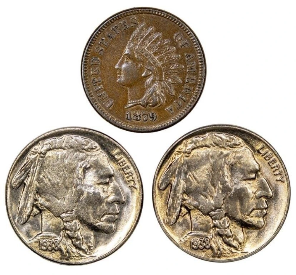 Indian Cent and Buffalo Nickel Trio
