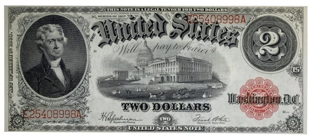 Crisp New Series 1917 $2 United States Note