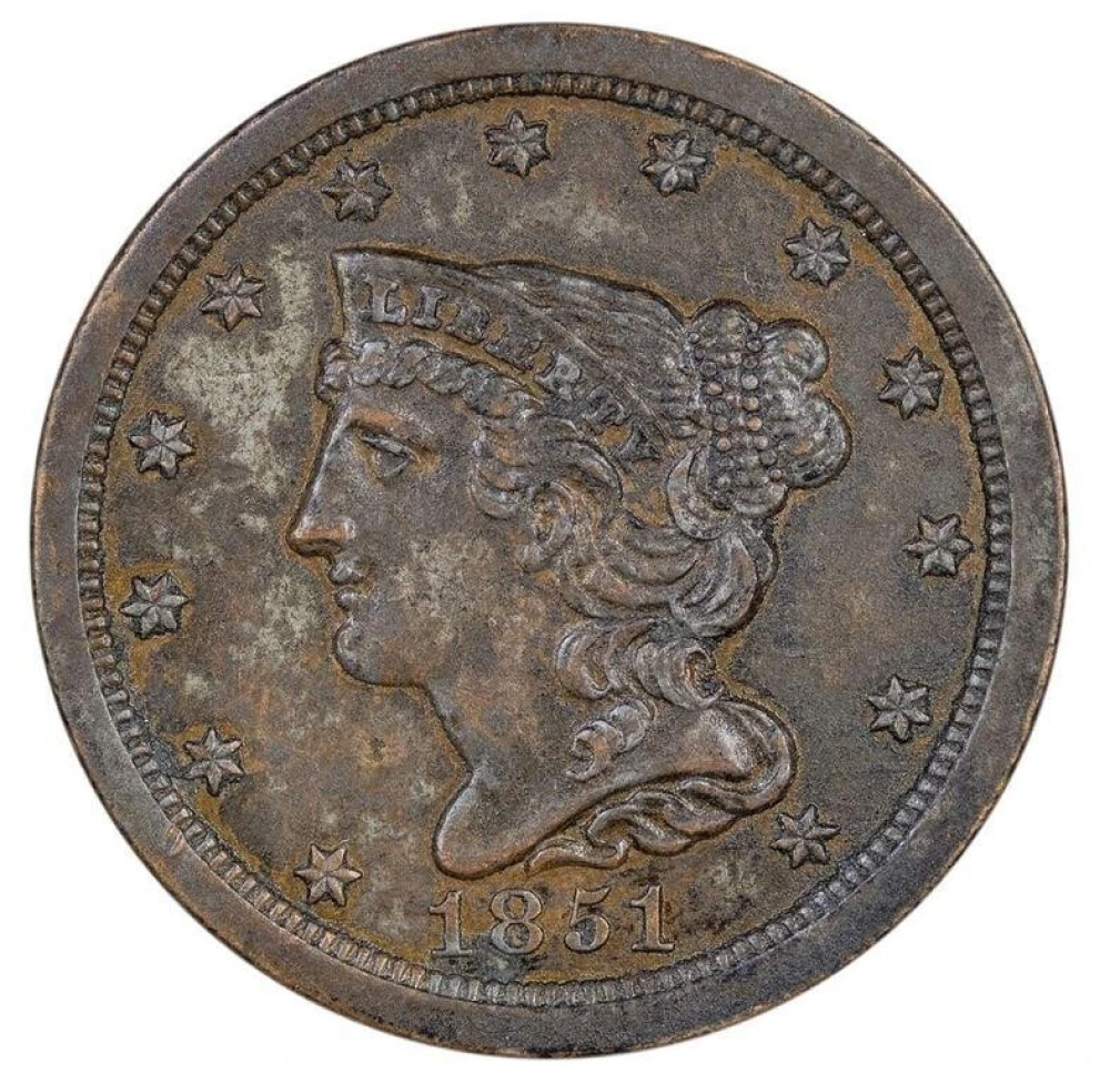 UNC 1851 Half Cent