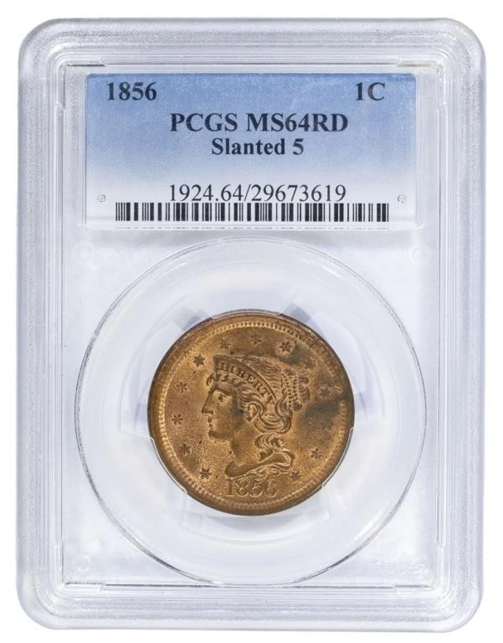 PCGS MS-64 RD 1856 Cent