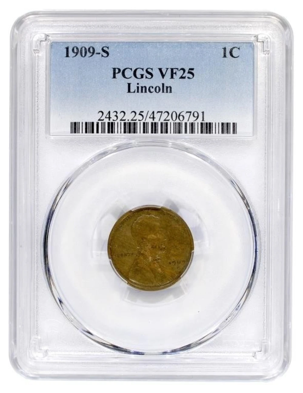 PCGS VF-25 1909-S Lincoln Cent