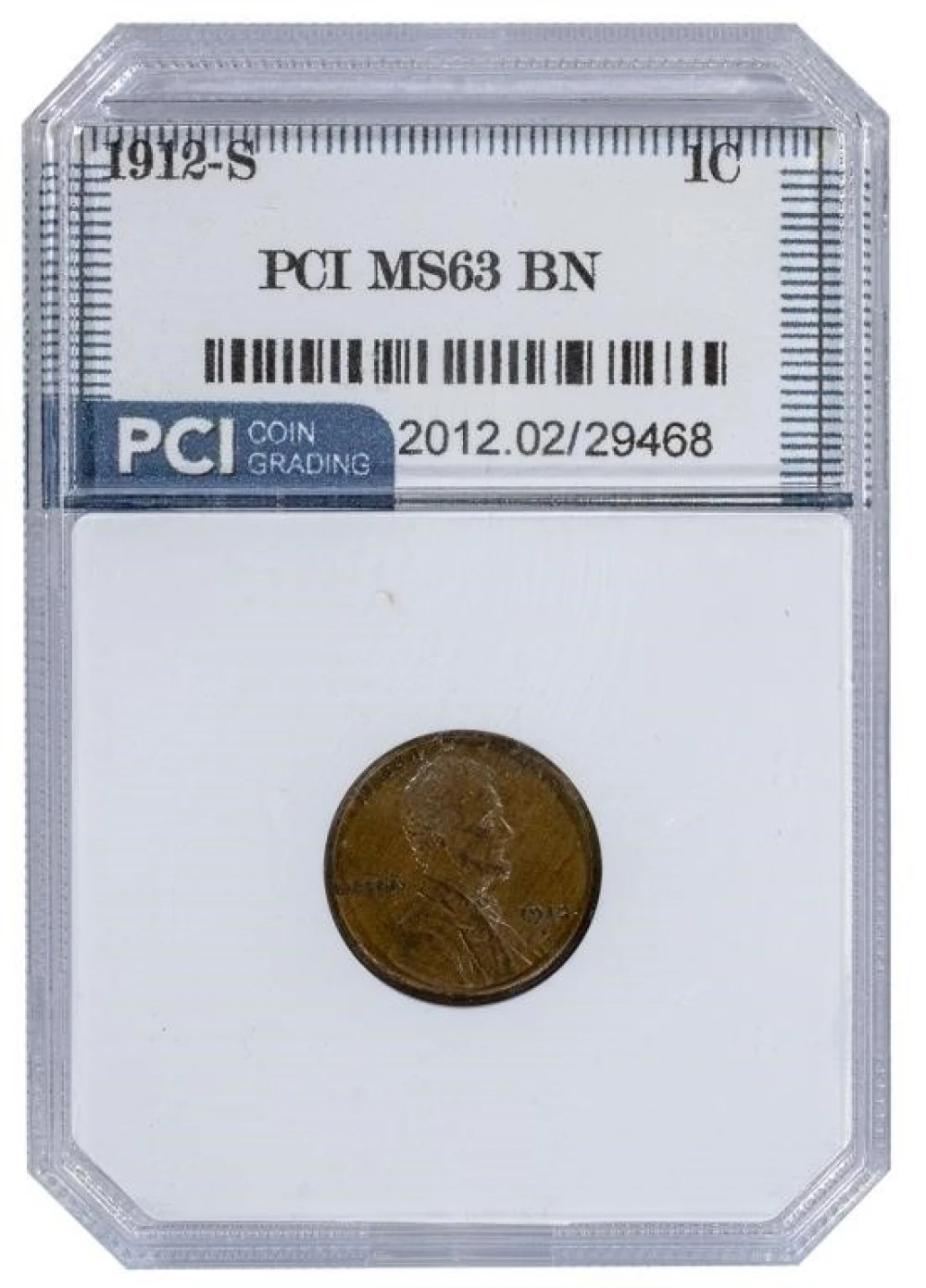 PCI MS-63 BN 1912-S Cent