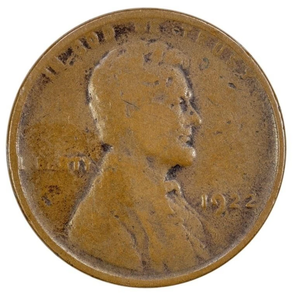 Fine to VF 1922 "Plain" Lincoln Cent